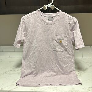 Carhartt T Shirt Womens M lilac speckled Original Short-Sleeve Pocket Tee